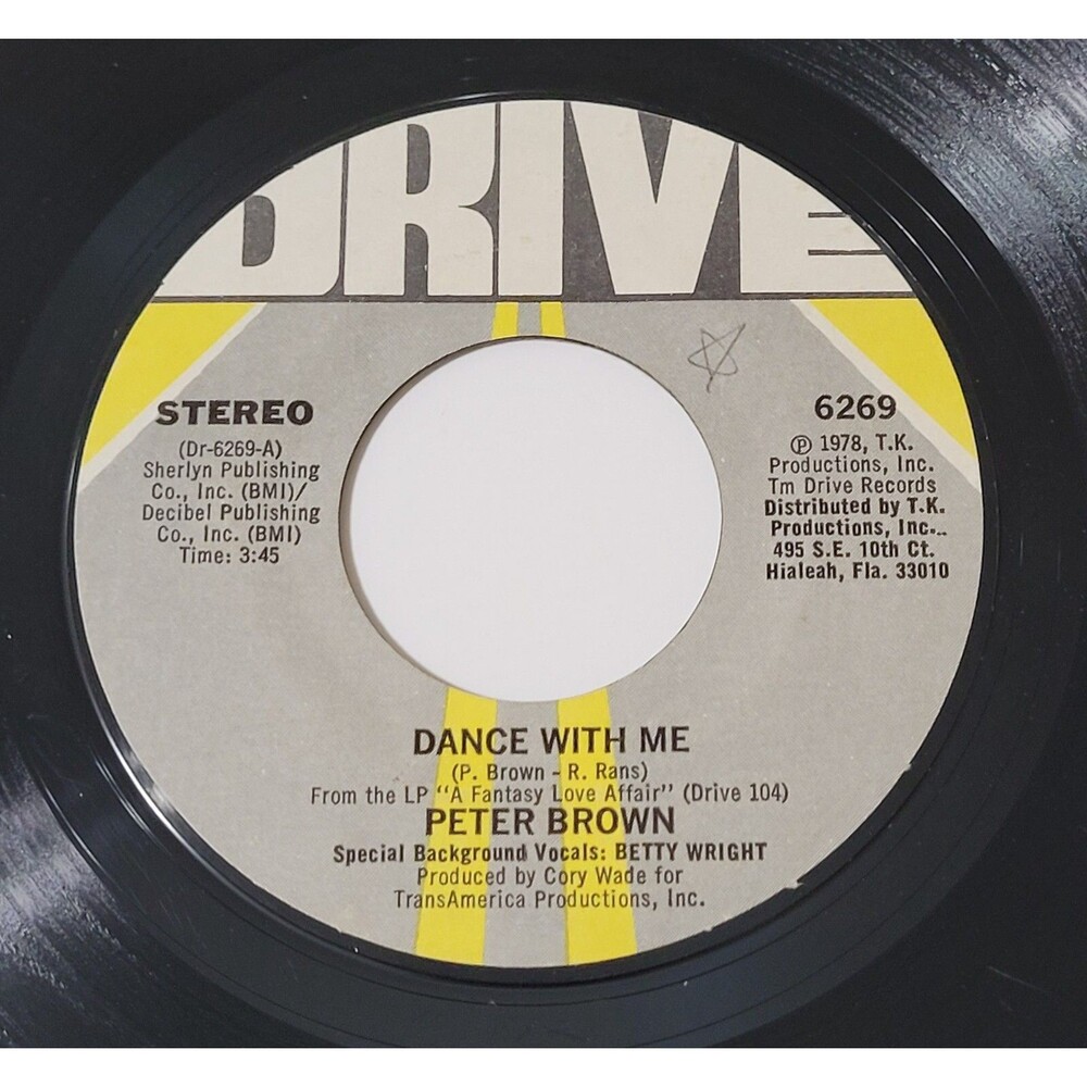 Peter Brown Dance With Me / For Your Love 45 RPM Drive VG+ Disco '78